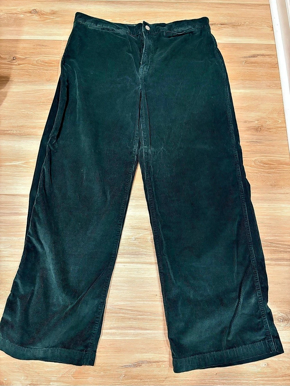 Madewell Emmett Corduroy Wide Leg Pants in Green Waist 32